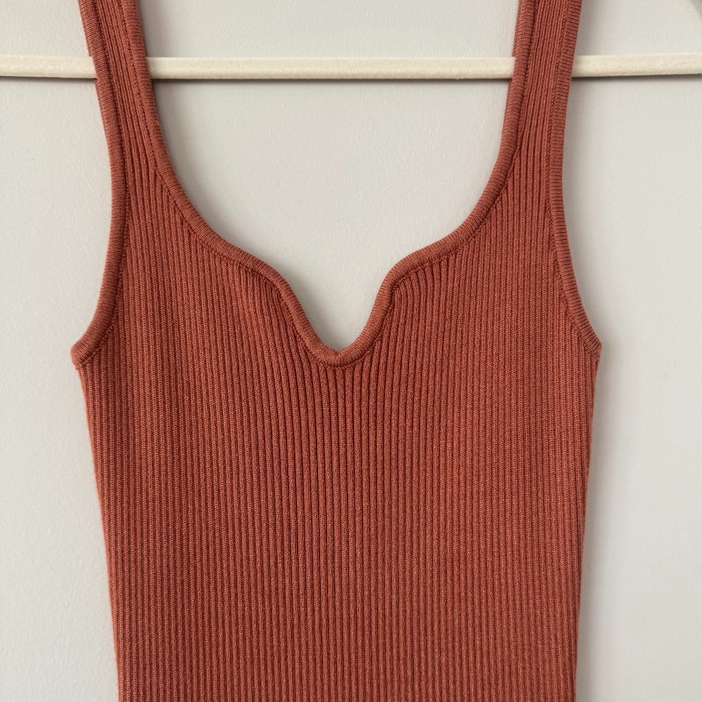 Petal & Pup Ribbed Sweater Knit Fitted Bodycon Midi Dress